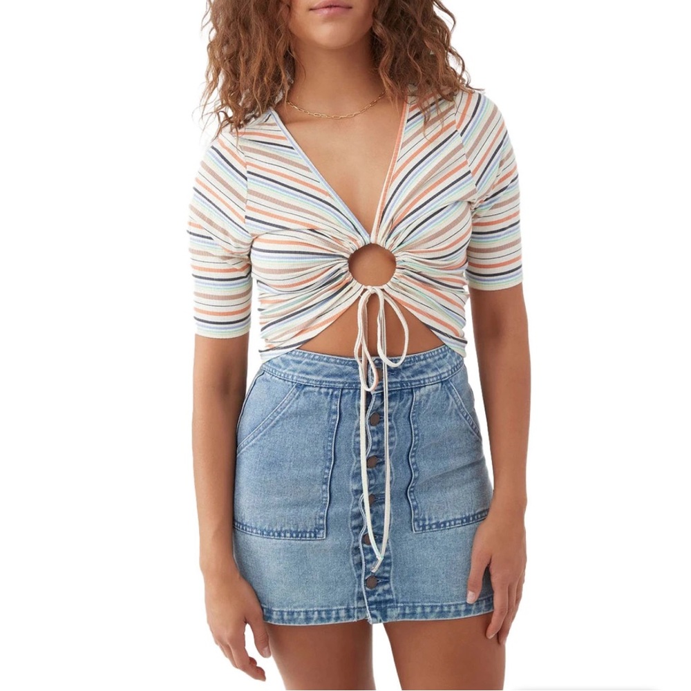 O’Neill • Kitsy Reversible Crop Top • Multi Stripe • Small